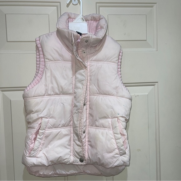 Zara Kids Gris Pink Puffer Vest Size Small /122 Cm 5 Years - Picture 9 of 11